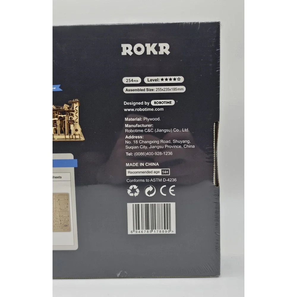 New ROKR Marble Parkour Marble Run 254pcs Plywood Model Kit